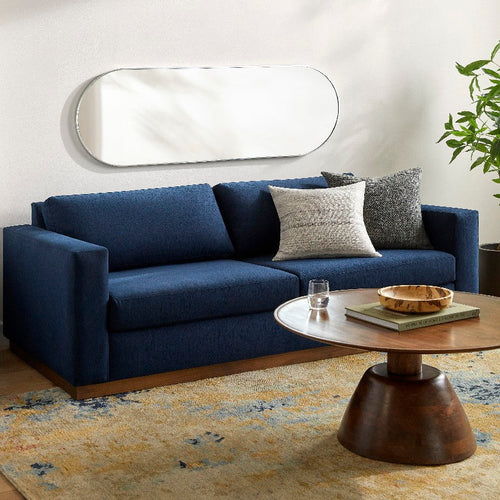 Ellyn Modern Metallic Silver Wall Mirror