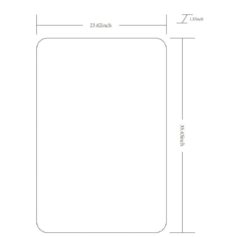 Renna Modern White Wall Mirror