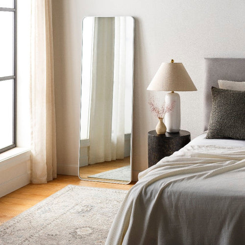 Shantaya Modern White Wall Mirror