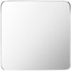 Louvenia Modern Metallic Silver Wall Mirror