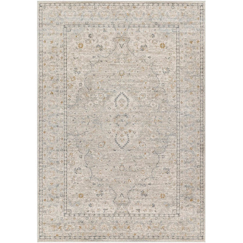 Kelon Traditional Light Beige/Charcoal Area Rug