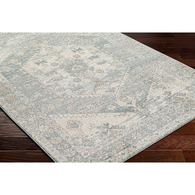 Shaila Traditional Denim/Charcoal Area Rug