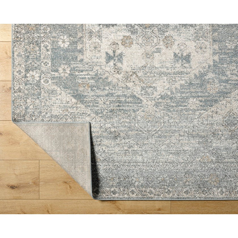 Shaila Traditional Denim/Charcoal Area Rug