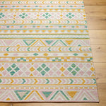 Latroy Bohemian Blush/Green Area Rug