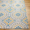 Devorah Bohemian Light Gray/Dark Teal Area Rug