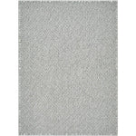 Deniz Solid and Border Light Gray Area Rug