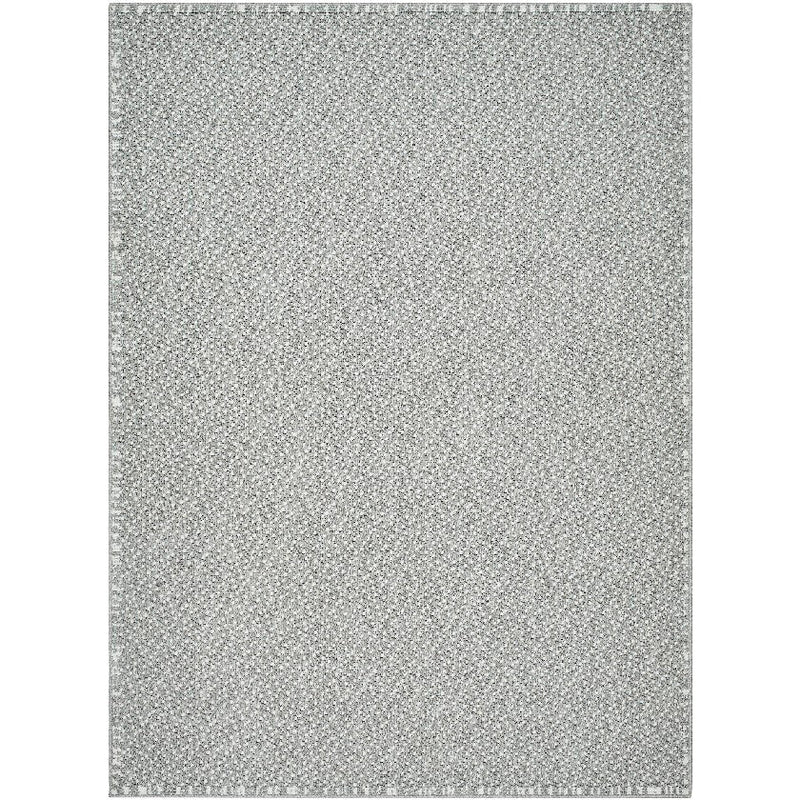 Deniz Solid and Border Light Gray Area Rug