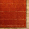 Isai Modern Bright Orange Area Rug