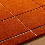 Isai Modern Bright Orange Area Rug