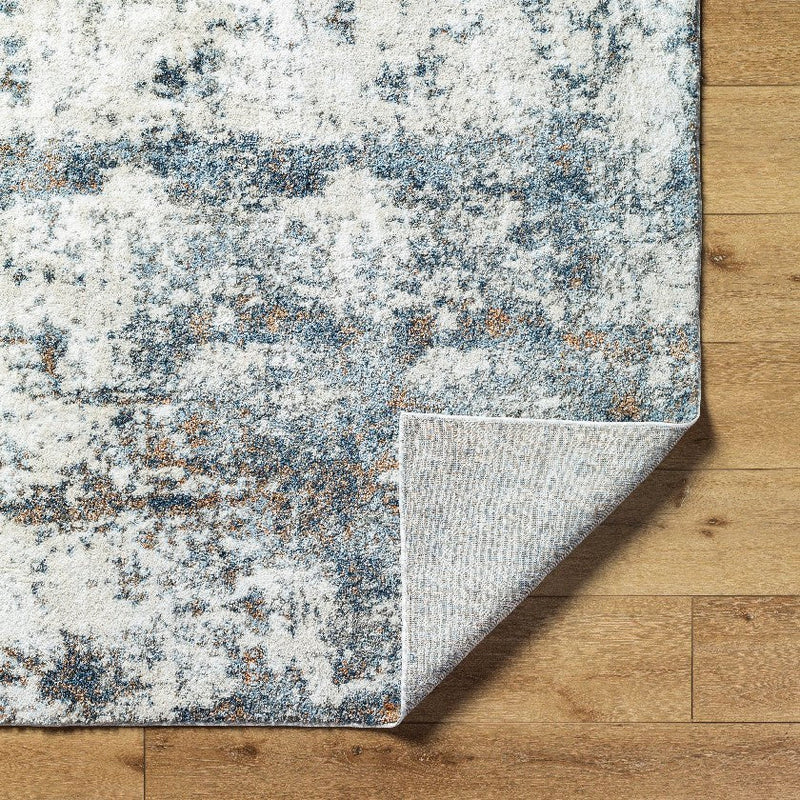 Narah Solid and Border Dark Blue Area Rug
