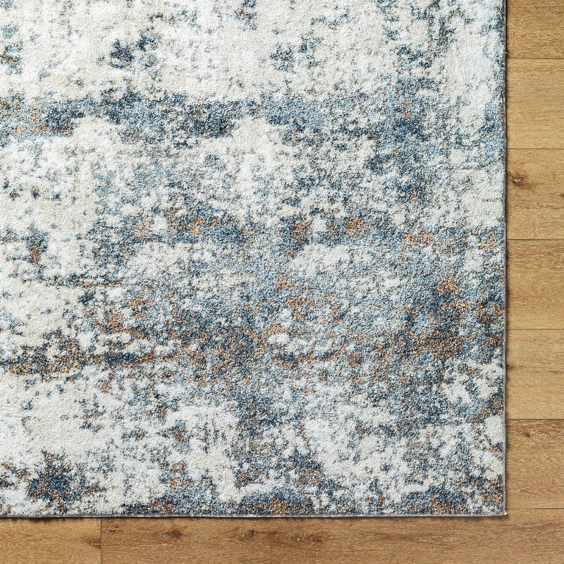 Narah Solid and Border Dark Blue Area Rug