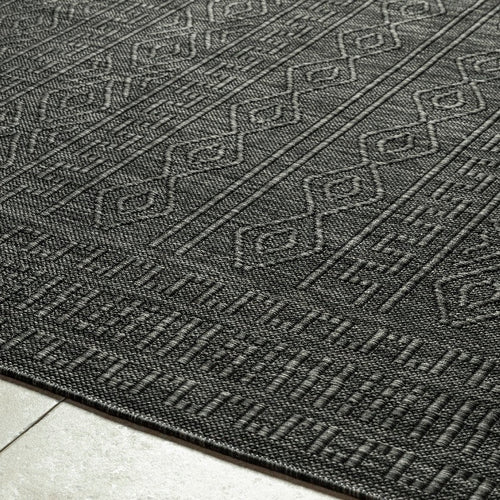 Benjaman Bohemian Black Area Rug