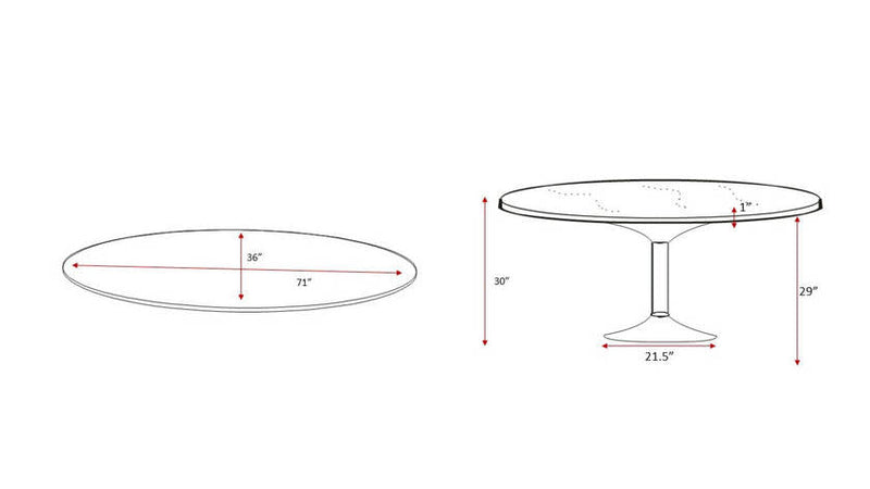 Surprise Wood/Black Dining Table