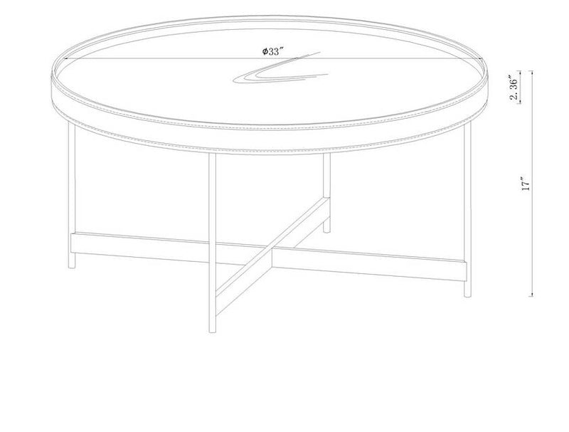Valarie Brown/Black Coffee Table
