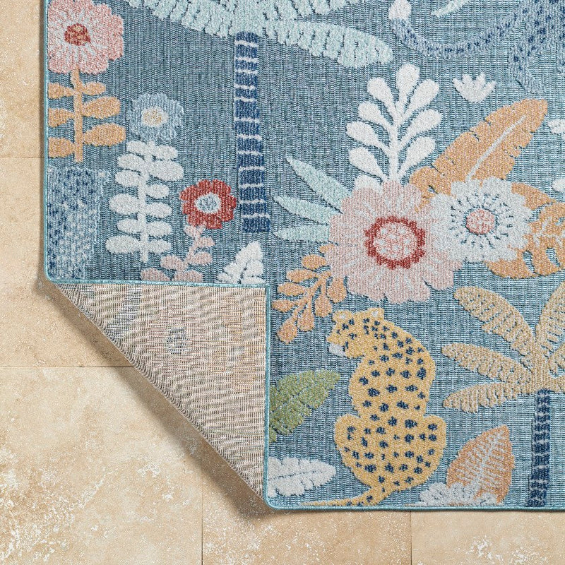 Marquite Cottage Pale Blue Area Rug