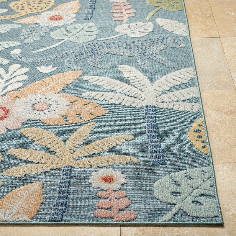 Marquite Cottage Pale Blue Area Rug