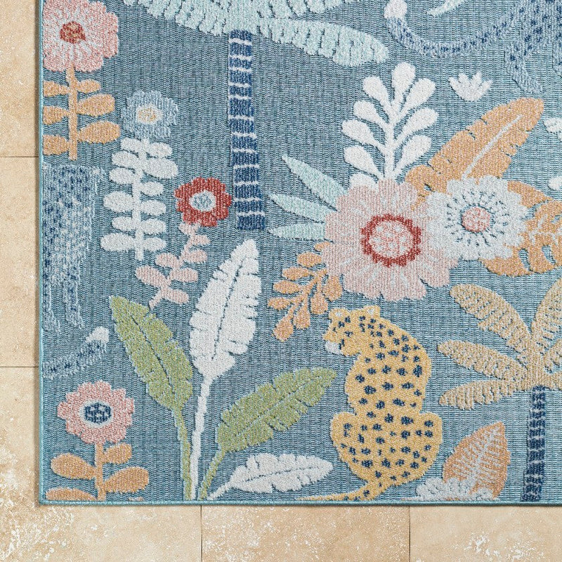 Marquite Cottage Pale Blue Area Rug