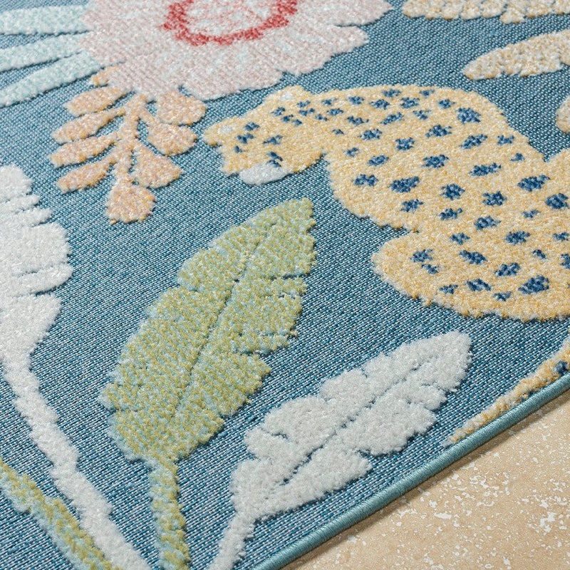 Marquite Cottage Pale Blue Area Rug