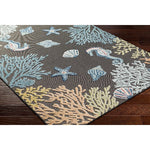 Parth Cottage Charcoal/Blue Area Rug