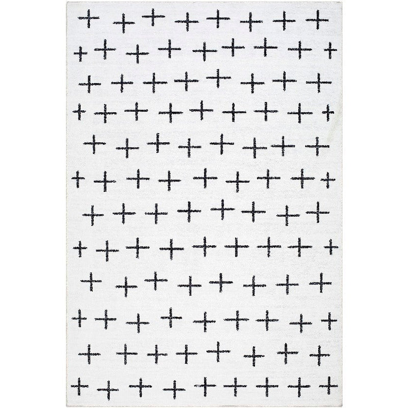 Stephens Modern Off-White Washable Area Rug
