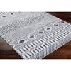 Keniesha Bohemian/Global Off-White/Black Washable Area Rug