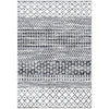 Divine Bohemian/Global Off-White/Black Washable Area Rug