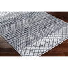 Divine Bohemian/Global Off-White/Black Washable Area Rug