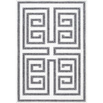 Staley Modern Black Washable Area Rug