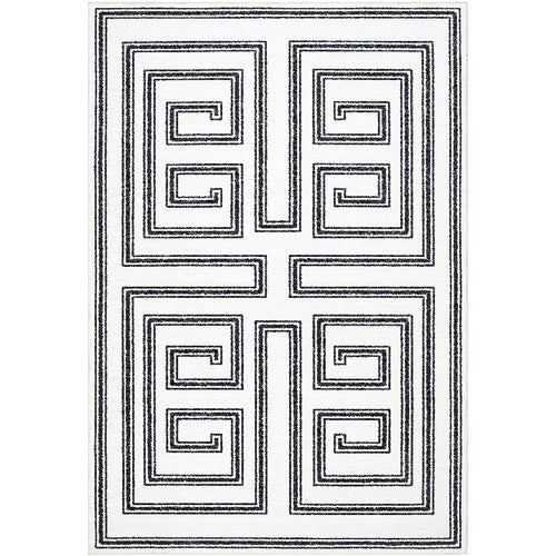 Staley Modern Black Washable Area Rug