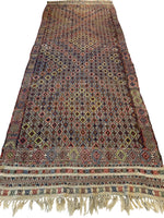 Antique Turkish Jajim Wool Rug 5’6” x 14’5”