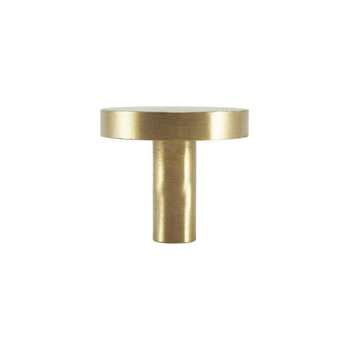 Modern Round Knob, Brass