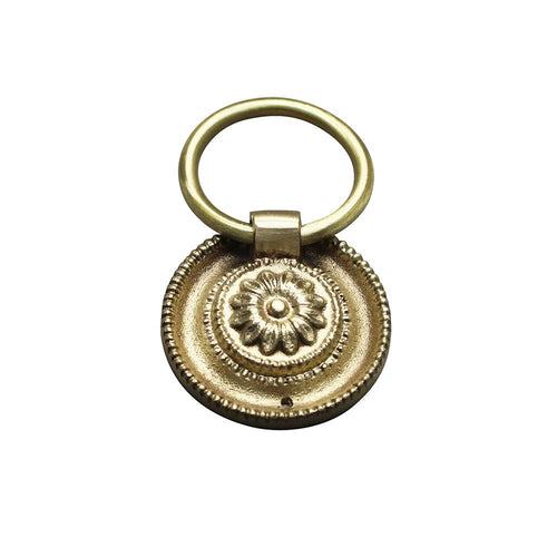 Traditional Rosette Ring Pull, Brass
