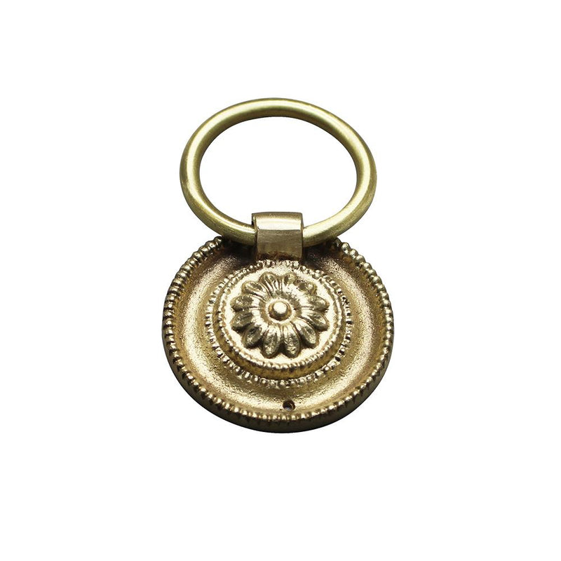 Traditional Rosette Ring Pull, Brass