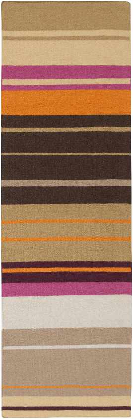 Akiak Modern Black/Orange/Brown Area Rug