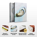 Coastal Oyster Shell Canvas Wall Art