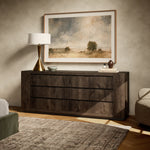 Abaso Ebony Rustic Wormwood Oak 6-Drawer Dresser | ready to ship!