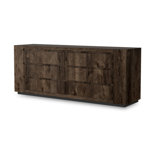 Abaso Ebony Rustic Wormwood Oak 6-Drawer Dresser | ready to ship!