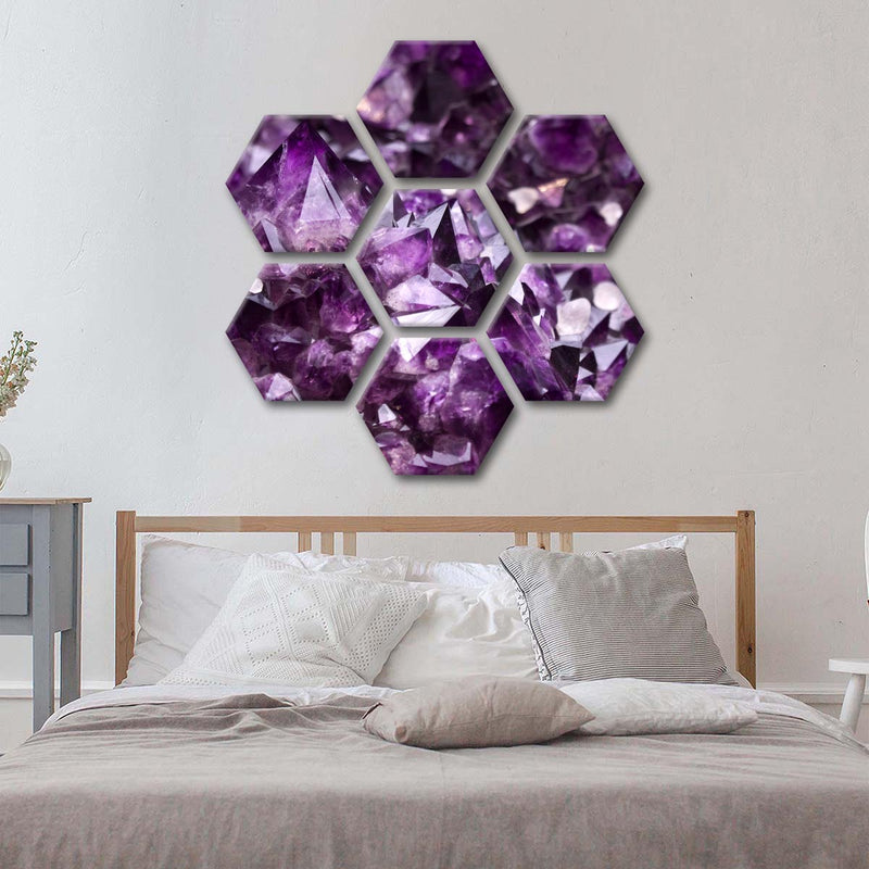Purple Amethyst Geode Wall Art
