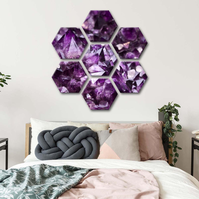 Purple Amethyst Geode Wall Art