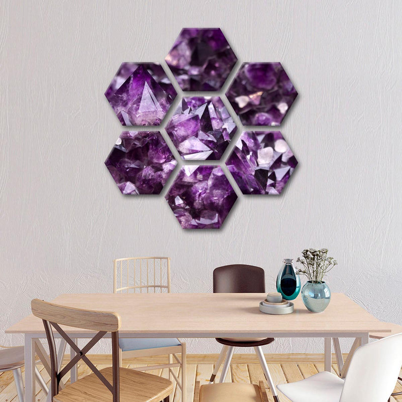 Purple Amethyst Geode Wall Art