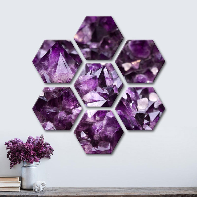 Purple Amethyst Geode Wall Art