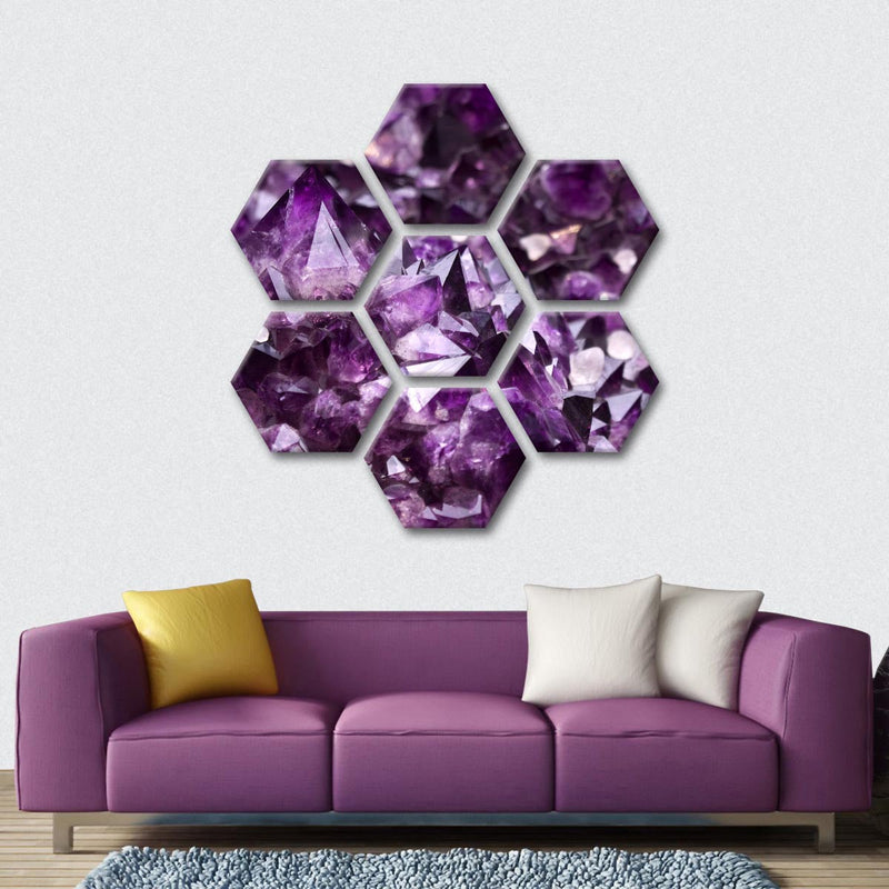 Purple Amethyst Geode Wall Art