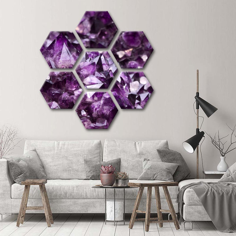 Purple Amethyst Geode Wall Art