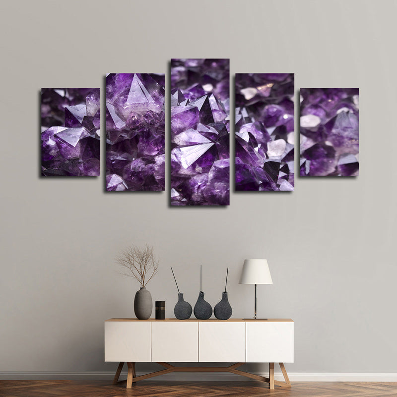 Purple Amethyst Geode Wall Art