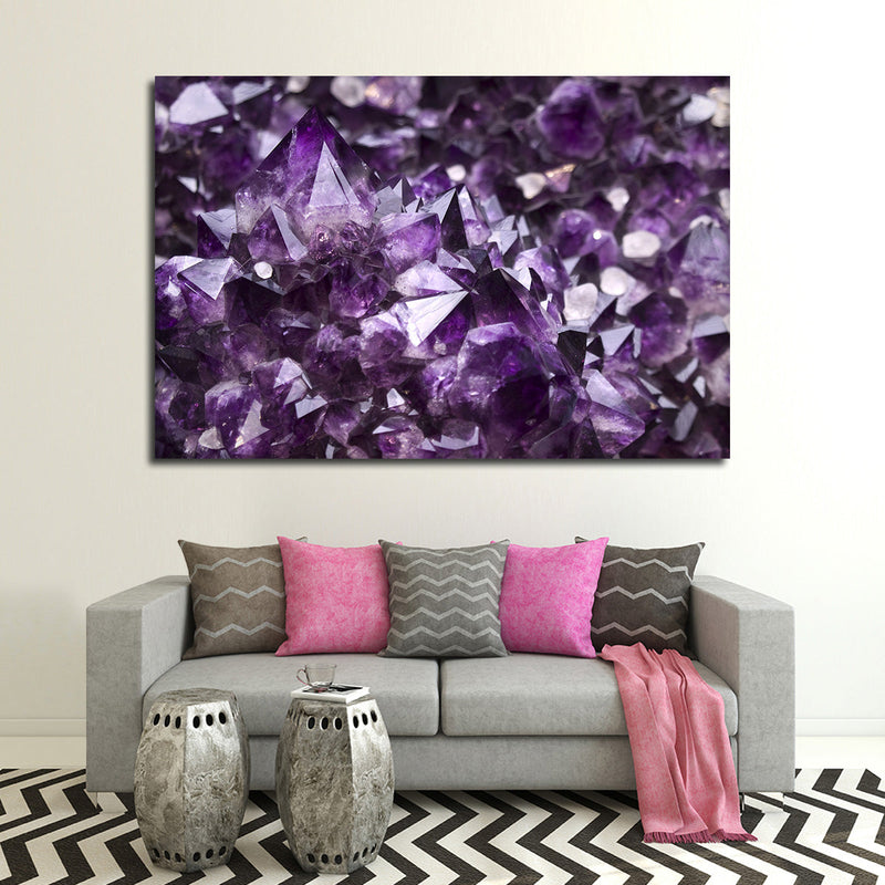 Purple Amethyst Geode Wall Art