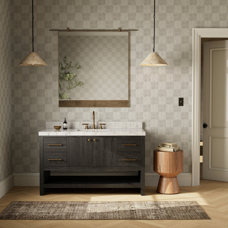 Anthem Black Wash Oak Veneer Single Wide Vanity | shipping 6/16/2025
