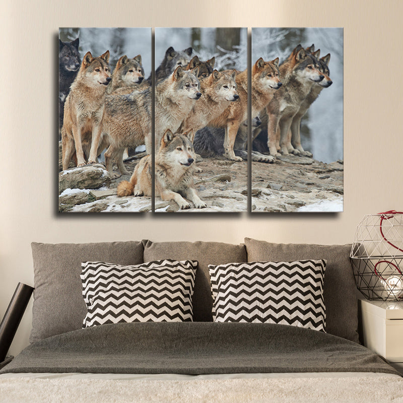 Wild Wolf Pack Wall Art