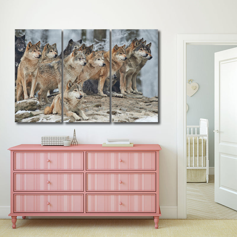 Wild Wolf Pack Wall Art