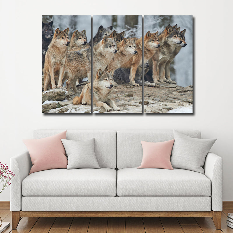 Wild Wolf Pack Wall Art