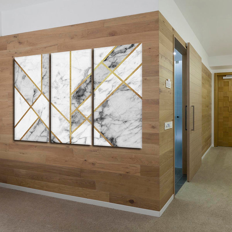 Marble Texture Geometric Abstract Wall Art